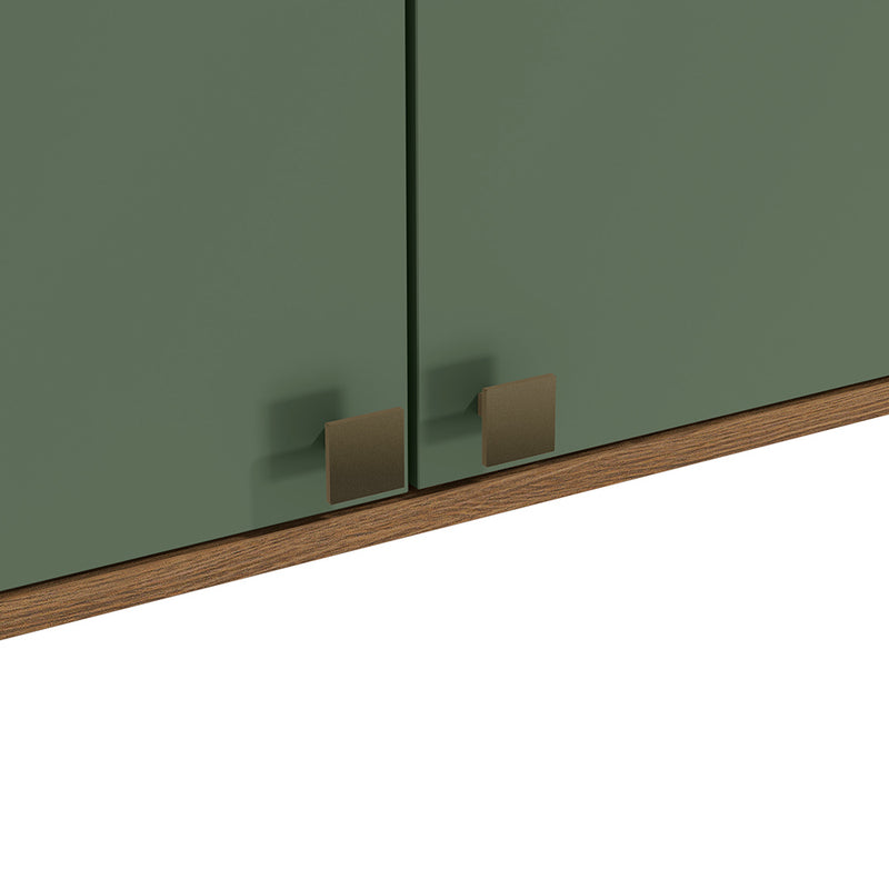 Alacena Aérea 80cm MDF 2 Puertas Kappesberg Marrón/Verde