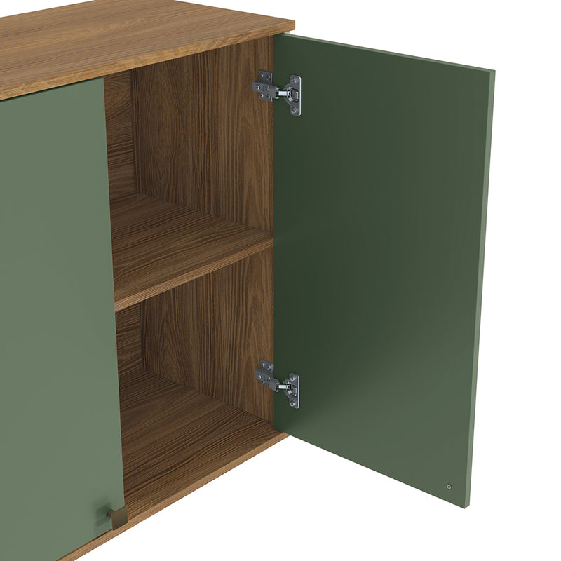 Alacena Aérea 80cm MDF 2 Puertas Kappesberg Marrón/Verde