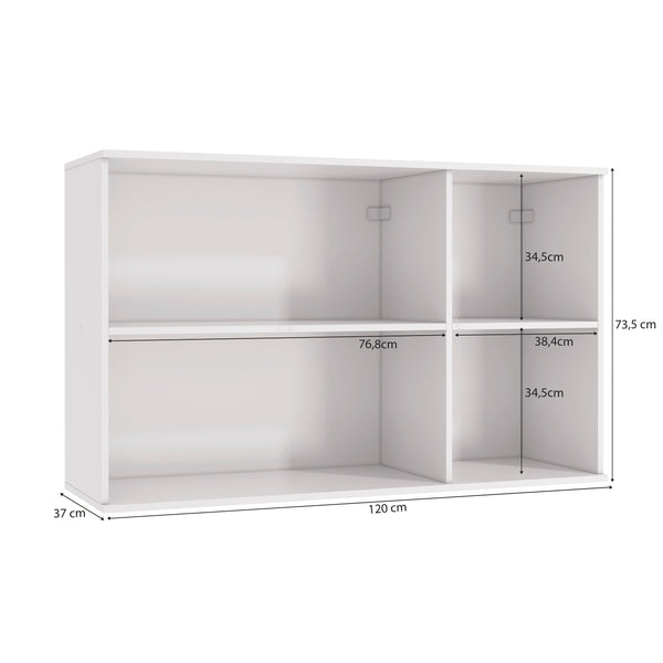 Alacena Aérea 120cm MDF 3 Puertas Kappesberg Blanco