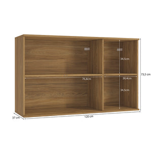 Alacena Aérea 120cm MDF 3 Puertas Kappesberg Marrón/Blanco