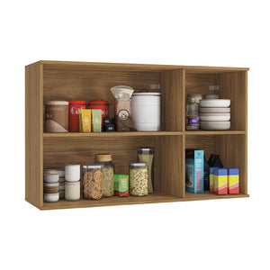Alacena Aérea 120cm MDF 3 Puertas Kappesberg Marrón/Verde