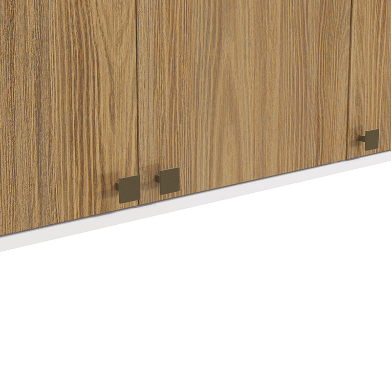 Alacena Aérea 120cm MDF 3 Puertas Kappesberg Blanco/Marrón