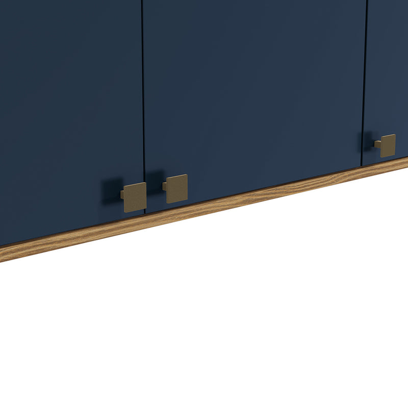 Alacena Aérea 120cm MDF 3 Puertas Kappesberg Marrón/Azul