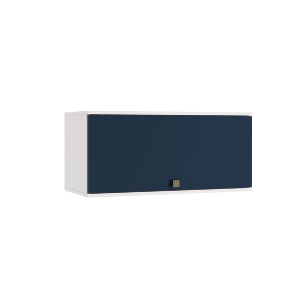 Alacena Aérea 80cm MDF Basculante Kappesberg Blanco/Azul