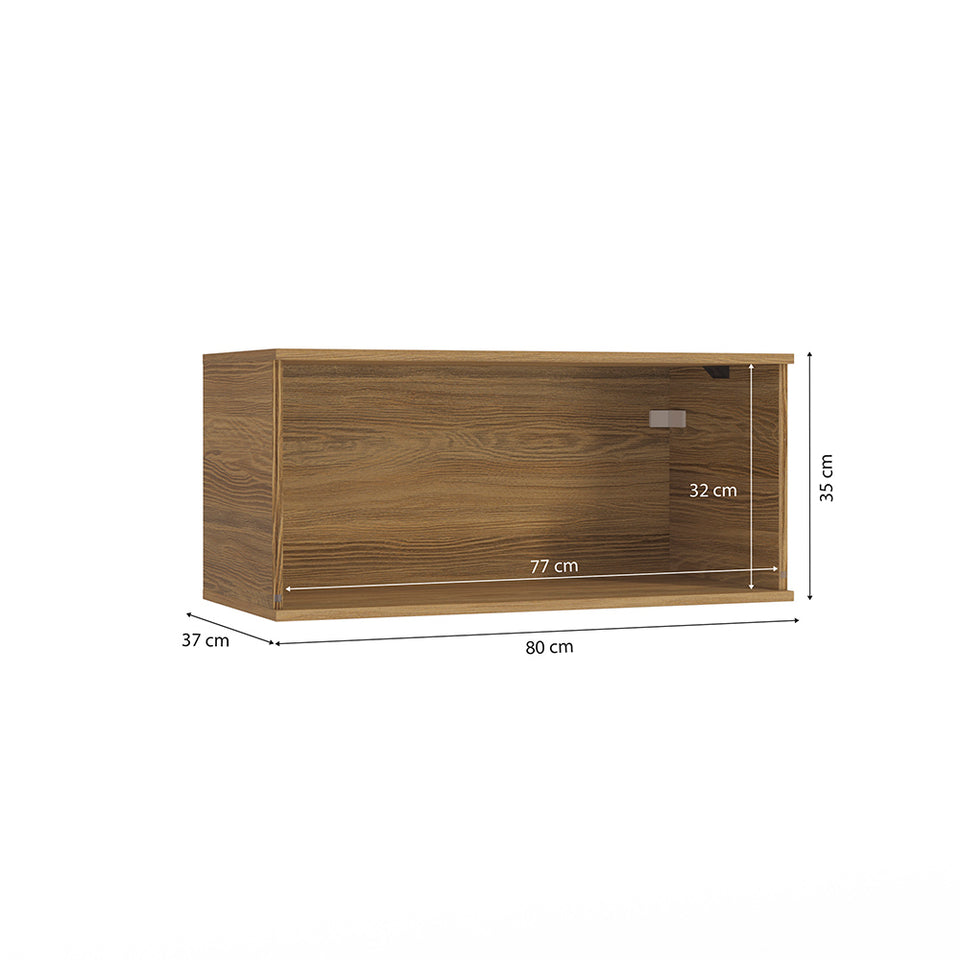 Alacena Aérea 80cm MDF Basculante Kappesberg Marrón/Blanco