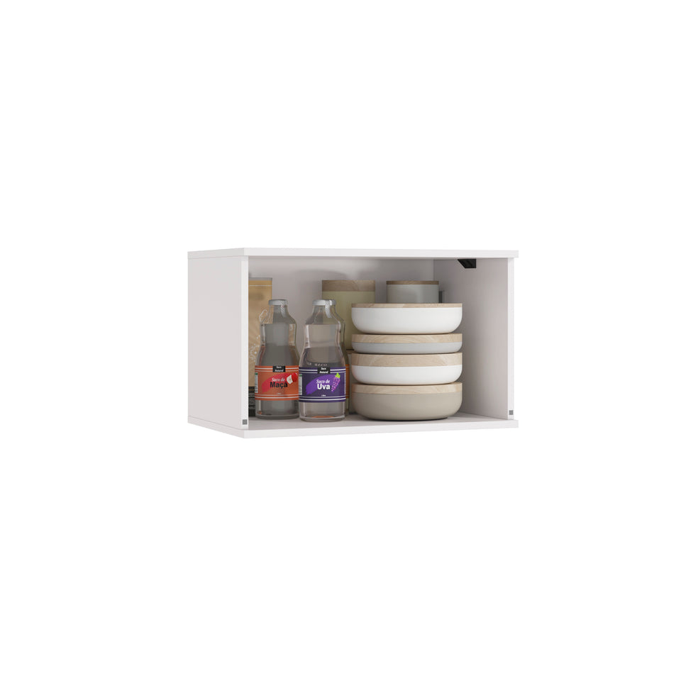 Alacena Aérea 60cm MDF Basculante Kappesberg Blanco/Marrón