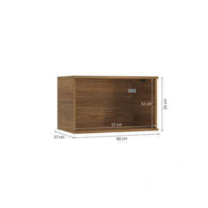 Alacena Aérea 60cm MDF Basculante Kappesberg Marrón