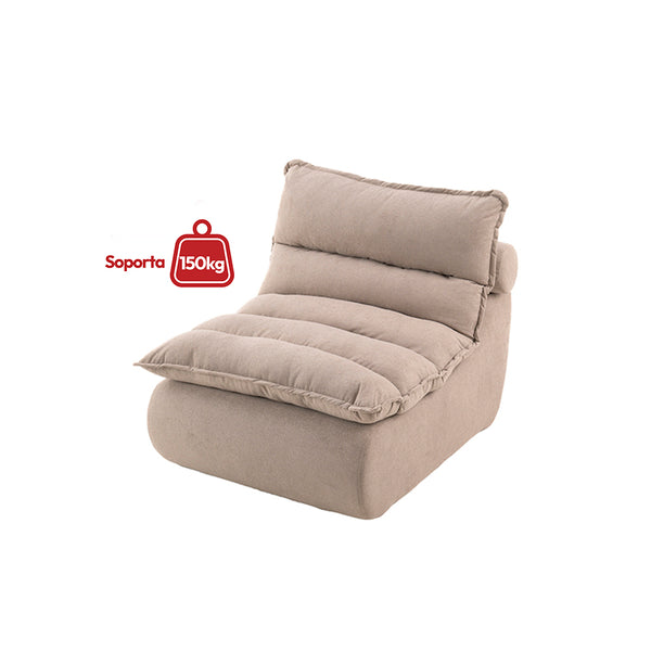 Sillón Individual 111cm Bouclé Kappesberg Sync Capuccino
