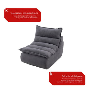 Sillón Individual 111cm Kappesberg Sync Azul Titanio