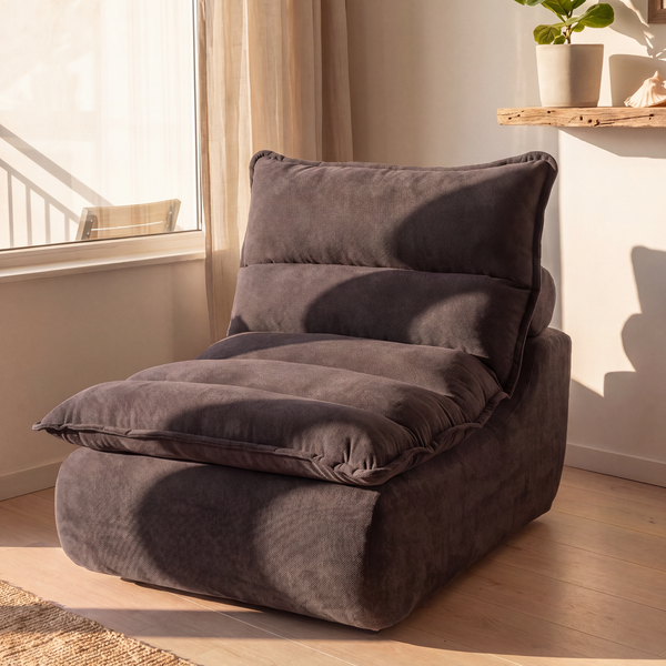 Sillón Individual 111cm Bouclé Kappesberg Sync Chocolate