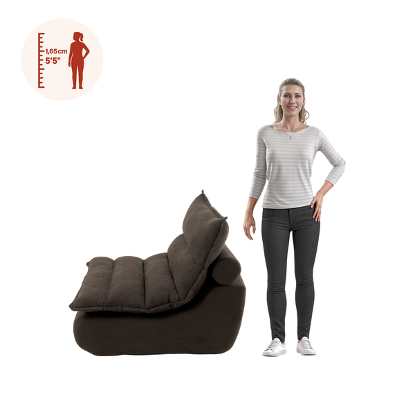 Sillón Individual 111cm Bouclé Kappesberg Sync Chocolate