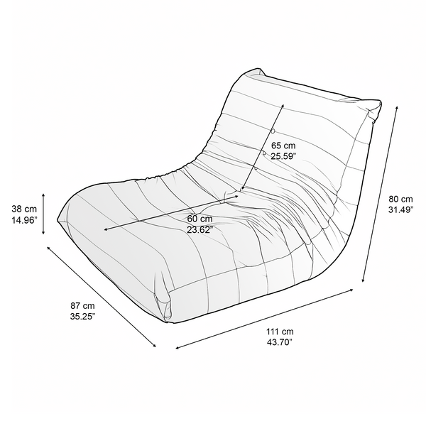 Sillón Individual 111cm Kappesberg Sync Capuccino