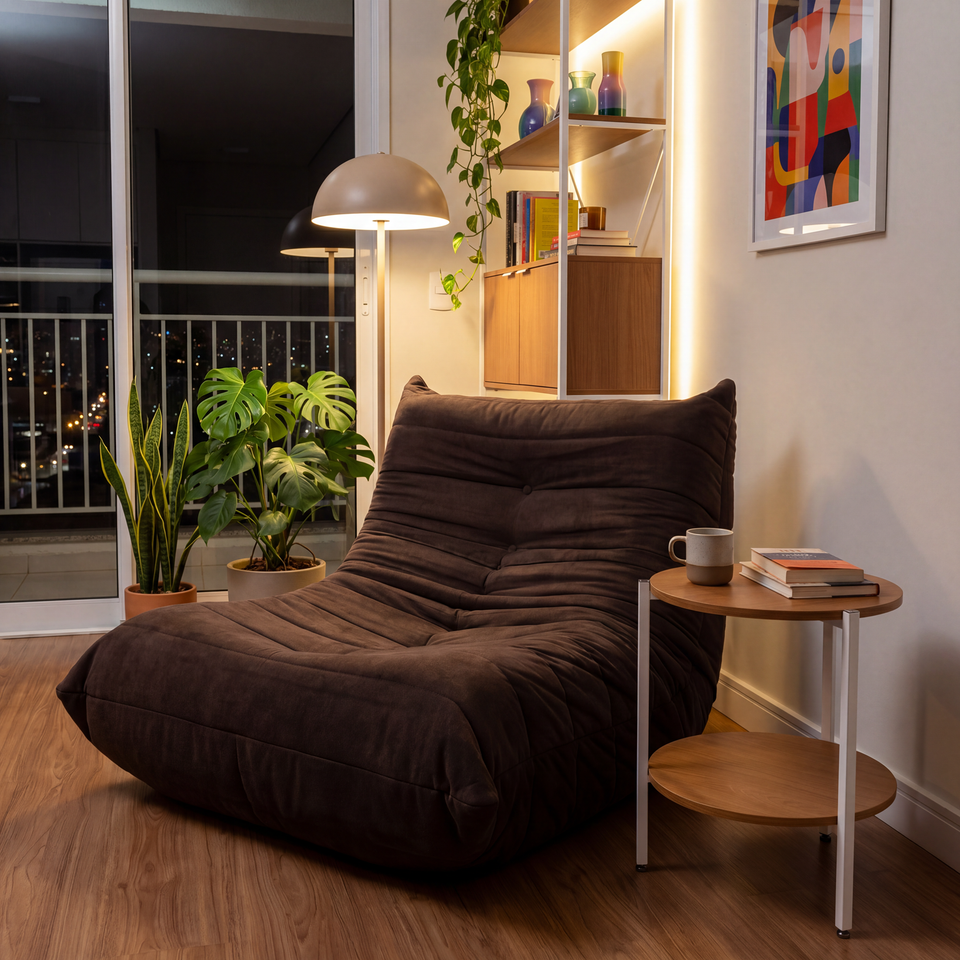 Sillón Individual 111cm Kappesberg Sync Chocolate