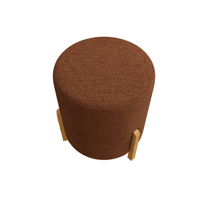 Puff Redondo Ravi Linho Kappesberg Terracota
