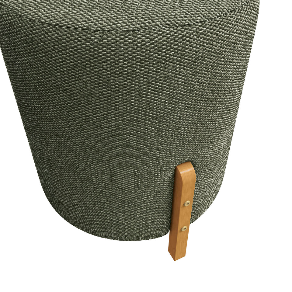 Puff Redondo Ravi Suede Kappesberg Verde