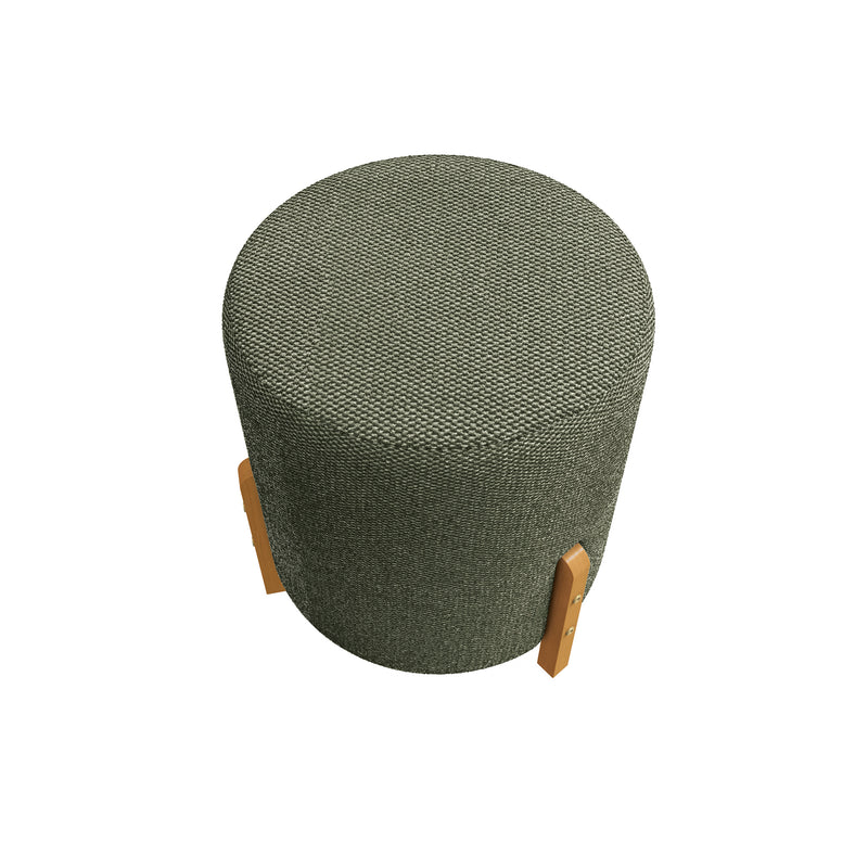 Puff Redondo Ravi Suede Kappesberg Verde