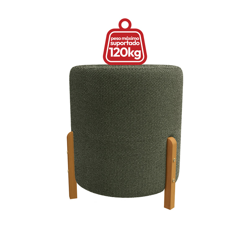 Puff Redondo Ravi Suede Kappesberg Verde