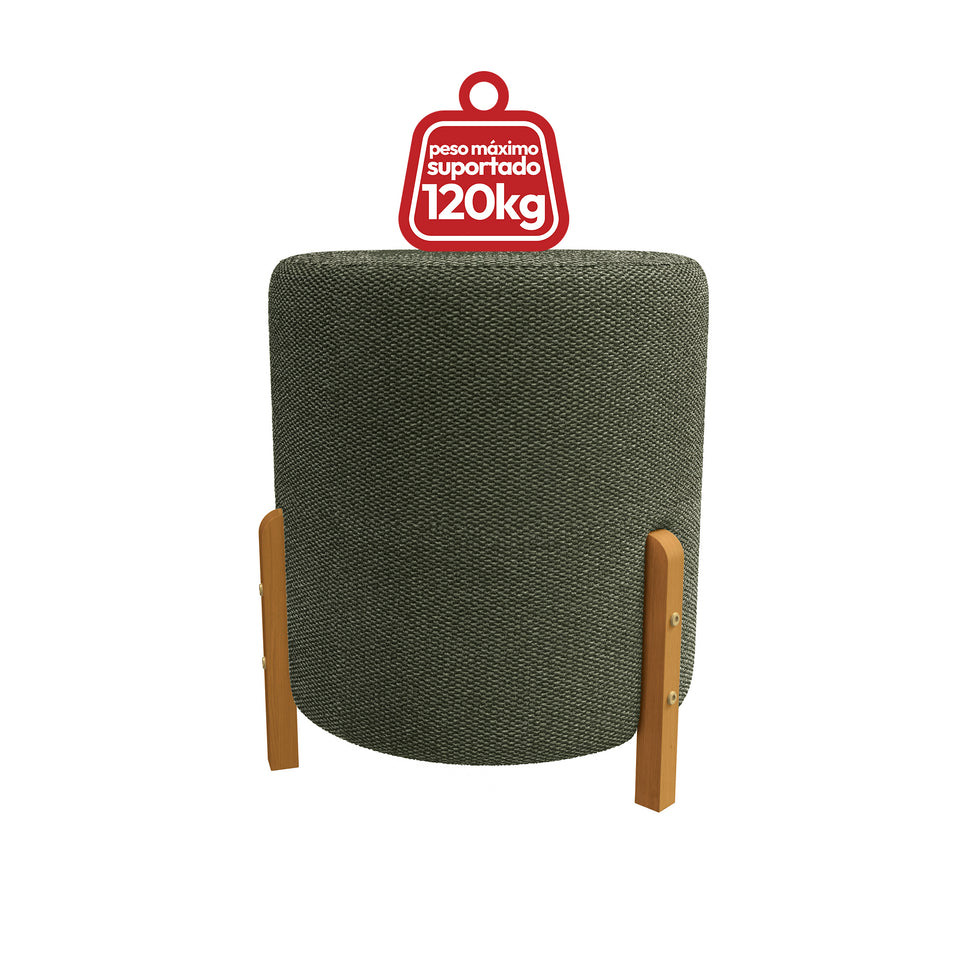 Puff Redondo Ravi Suede Kappesberg Verde