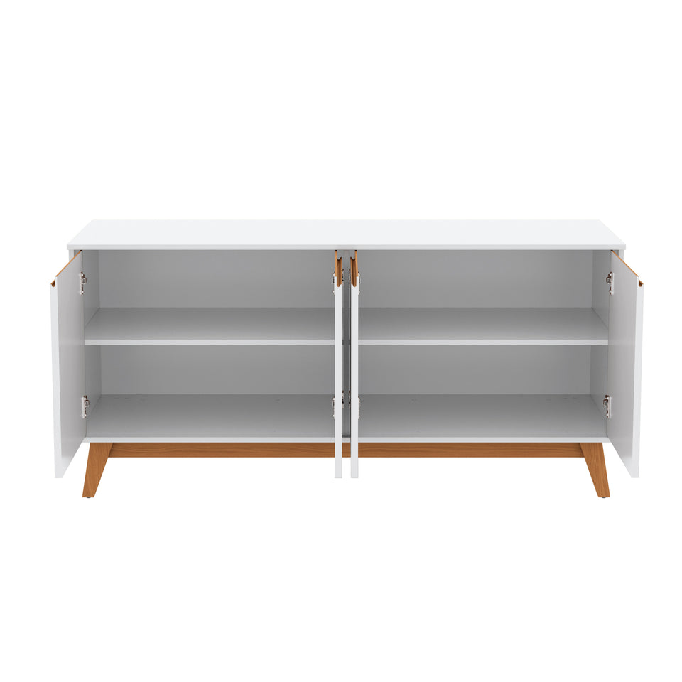 Aparador Vajillero Kappesberg 156cm 4 Puertas Blanco