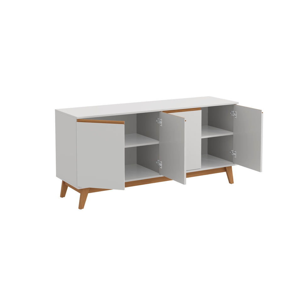 Aparador Vajillero Kappesberg 156cm 4 Puertas Blanco