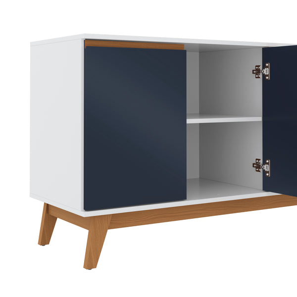 Aparador Vajillero Kappesberg 156cm 4 Puertas Blanco/Azul