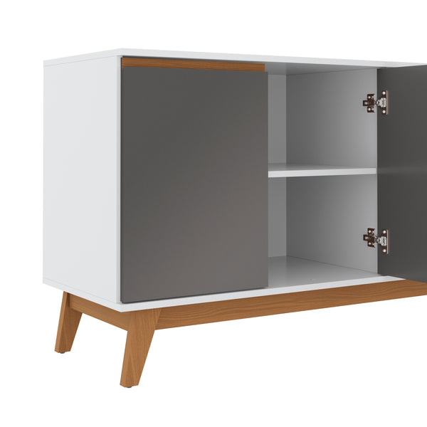 Aparador Vajillero Kappesberg 156cm 4 Puertas Blanco/Gris