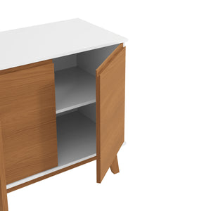 Aparador Vajillero Kappesberg 156cm 4 Puertas Blanco/Canela