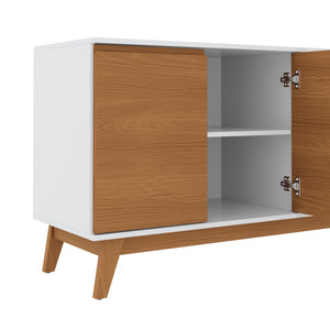 Aparador Vajillero Kappesberg 156cm 4 Puertas Blanco/Canela