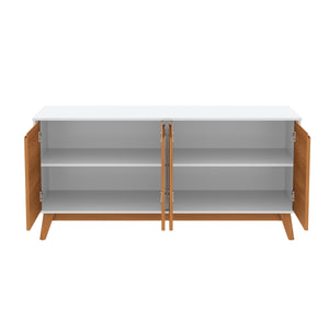 Aparador Vajillero Kappesberg 156cm 4 Puertas Blanco/Canela