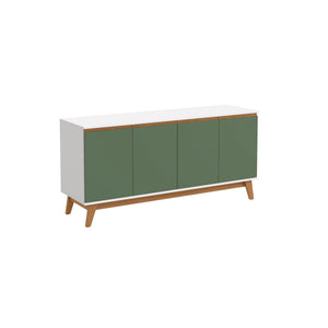 Aparador Vajillero Kappesberg 156cm 4 Puertas Blanco/Verde
