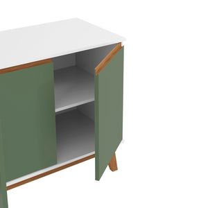 Aparador Vajillero Kappesberg 156cm 4 Puertas Blanco/Verde