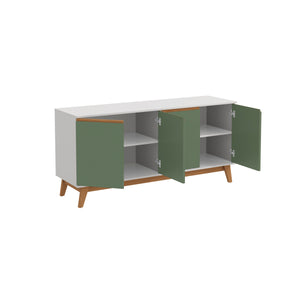 Aparador Vajillero Kappesberg 156cm 4 Puertas Blanco/Verde