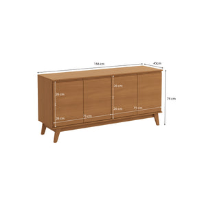 Aparador Vajillero Kappesberg 156cm 4 Puertas Canela