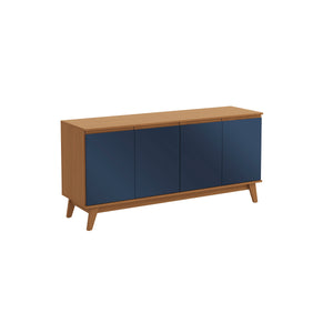 Aparador Vajillero Kappesberg 156cm 4 Puertas Canela/Azul