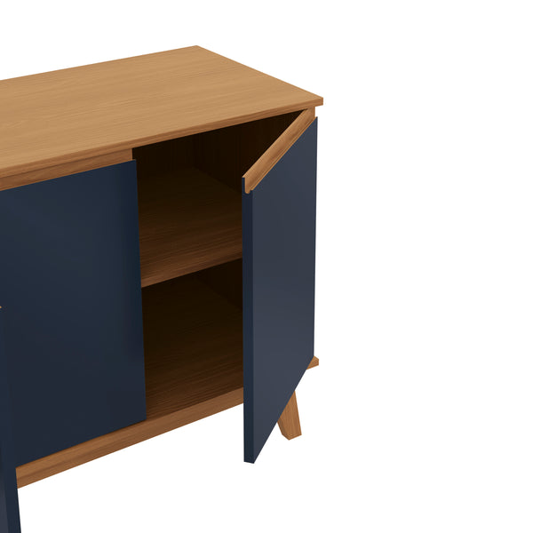 Aparador Vajillero Kappesberg 156cm 4 Puertas Canela/Azul