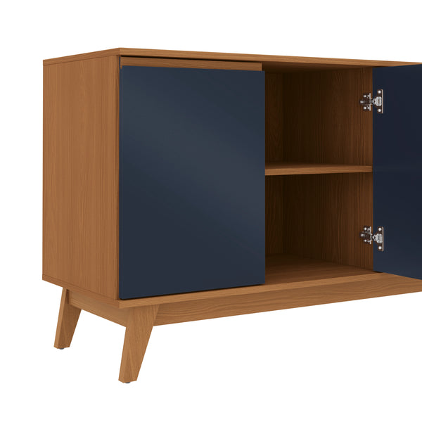 Aparador Vajillero Kappesberg 156cm 4 Puertas Canela/Azul