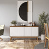 Aparador Vajillero Kappesberg 156cm 4 Puertas Canela/Blanco
