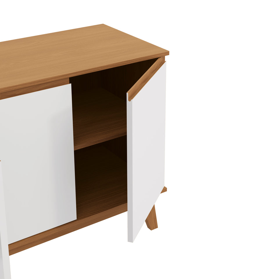 Aparador Vajillero Kappesberg 156cm 4 Puertas Canela/Blanco