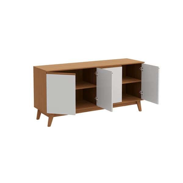 Aparador Vajillero Kappesberg 156cm 4 Puertas Canela/Blanco