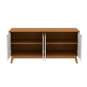 Aparador Vajillero Kappesberg 156cm 4 Puertas Canela/Blanco