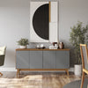 Aparador Vajillero Kappesberg 156cm 4 Puertas Canela/Gris