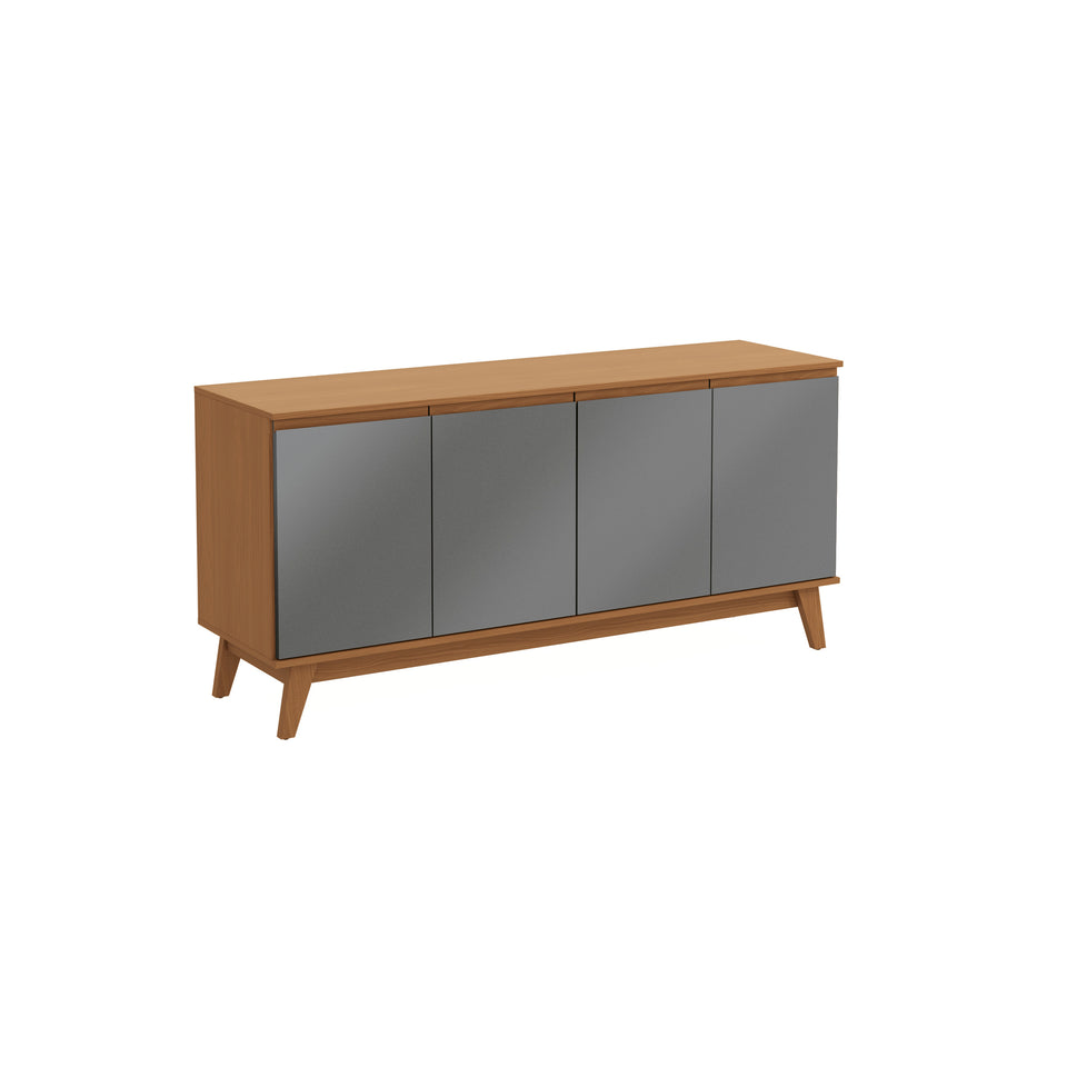 Aparador Vajillero Kappesberg 156cm 4 Puertas Canela/Gris