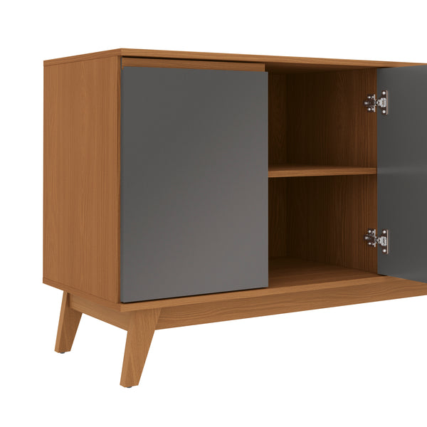 Aparador Vajillero Kappesberg 156cm 4 Puertas Canela/Gris