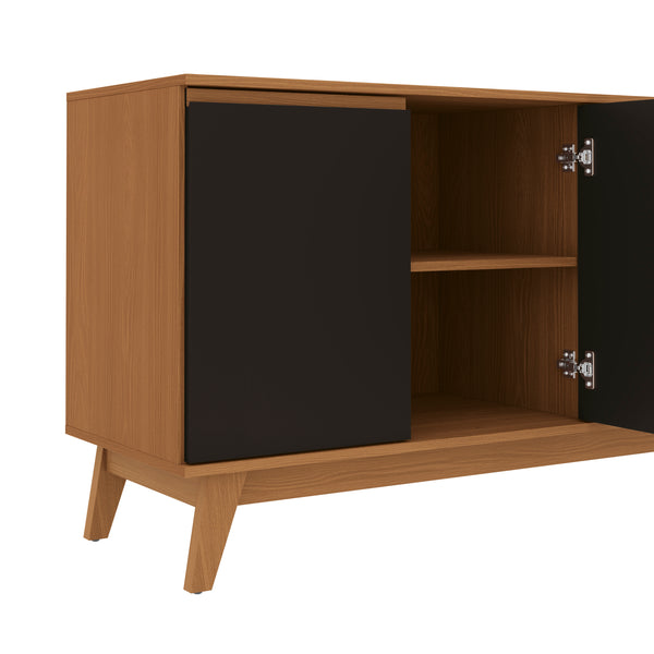 Aparador Vajillero Kappesberg 156cm 4 Puertas Canela/Negro