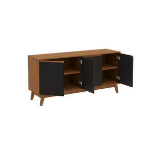 Aparador Vajillero Kappesberg 156cm 4 Puertas Canela/Negro