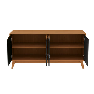 Aparador Vajillero Kappesberg 156cm 4 Puertas Canela/Negro