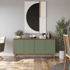 Aparador Vajillero Kappesberg 156cm 4 Puertas Canela/Verde