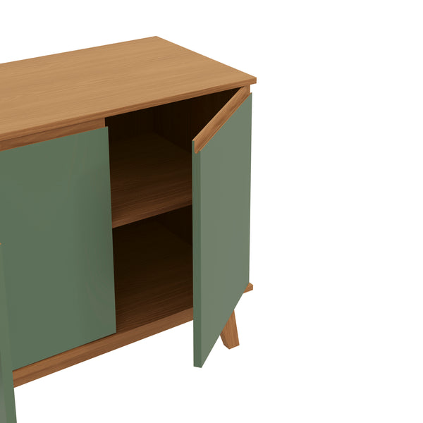 Aparador Vajillero Kappesberg 156cm 4 Puertas Canela/Verde