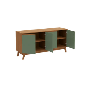 Aparador Vajillero Kappesberg 156cm 4 Puertas Canela/Verde