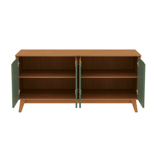 Aparador Vajillero Kappesberg 156cm 4 Puertas Canela/Verde